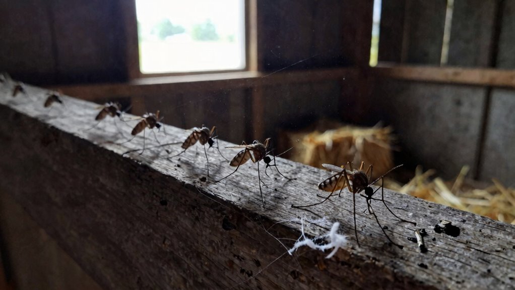 adult mosquitoes hibernating overwinter