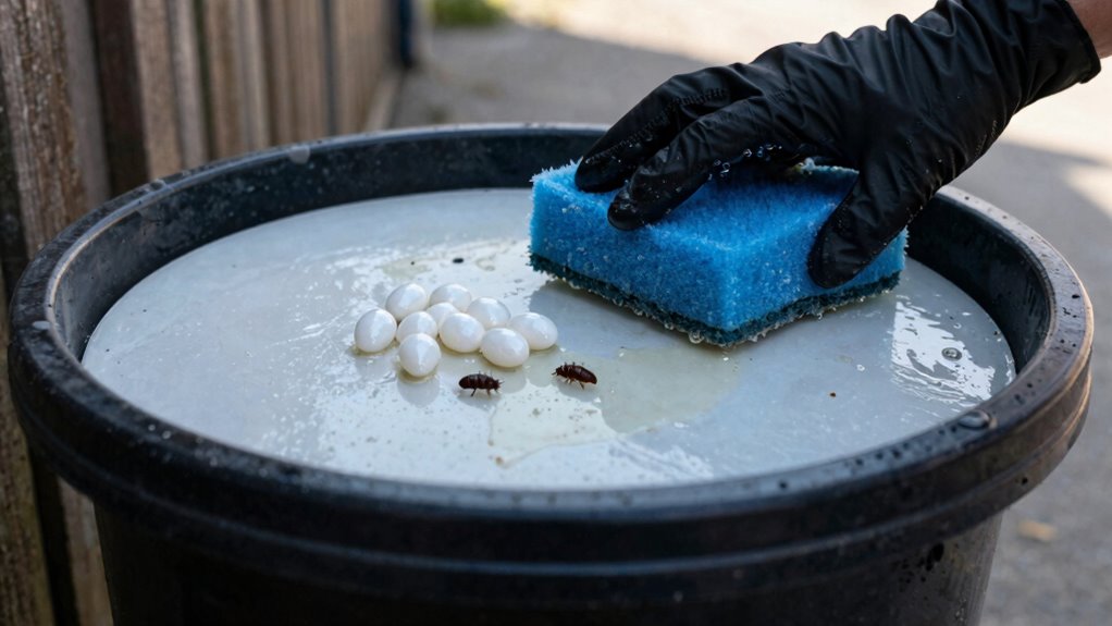 bleach kills fly larvae