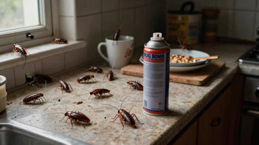 bug bombs scatter roaches