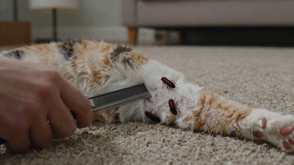 combing tricky cat spots