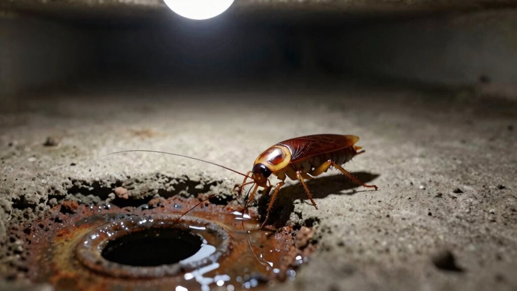 control moisture to repel roaches