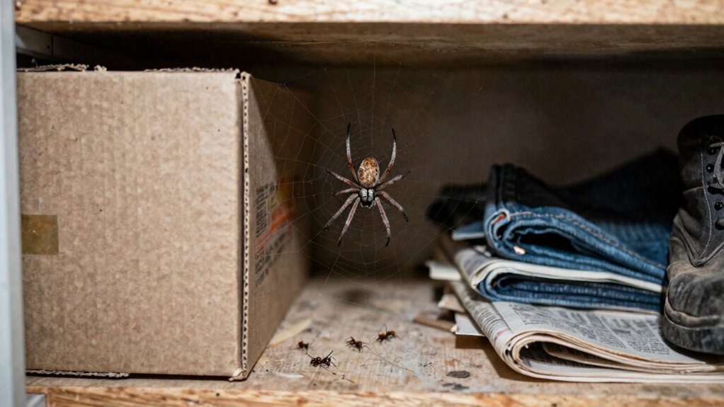 declutter to reduce spiders
