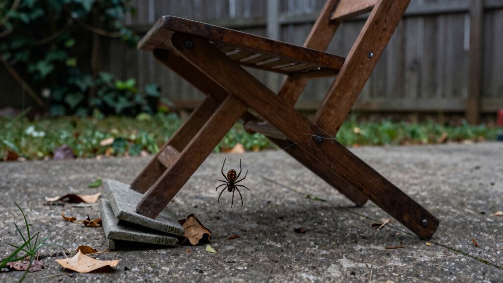disrupt spider territory via moving furniture