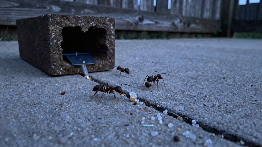 evening ant bait application
