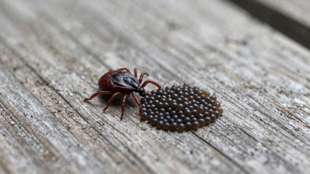female tick lays thousands