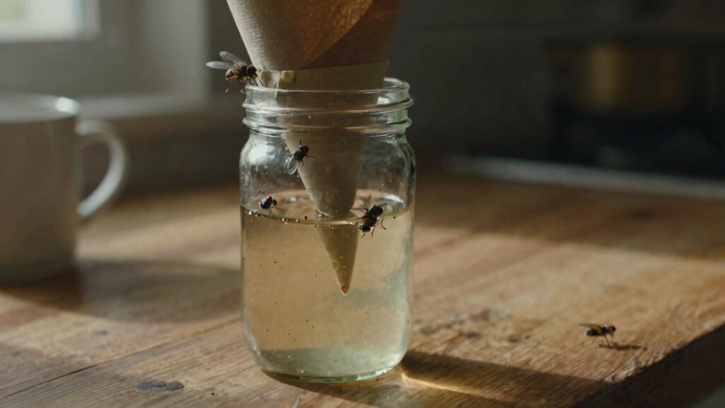funnel trap releases flies
