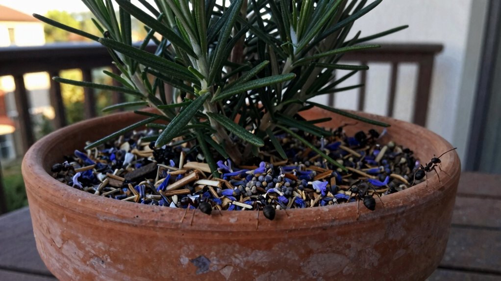 lavender mulch repels ants