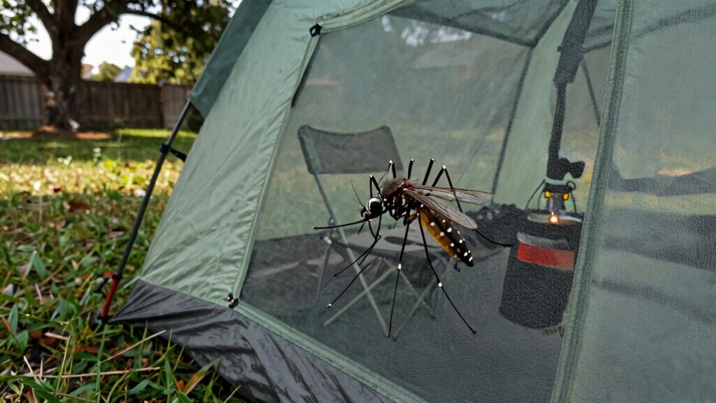 mesh tent with fan