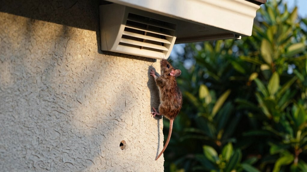 mice climb walls to vents