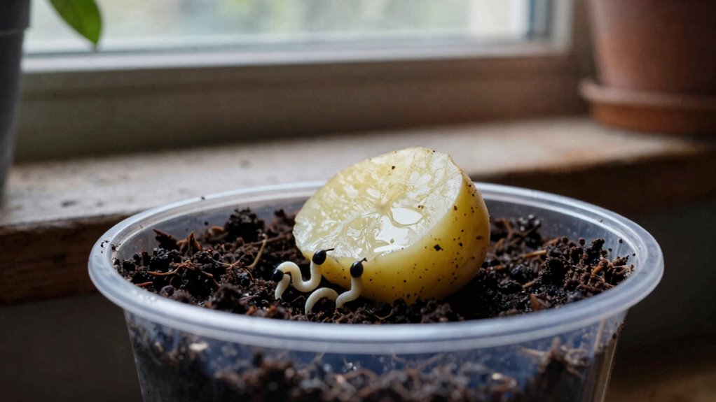 potato chunk larvae detection