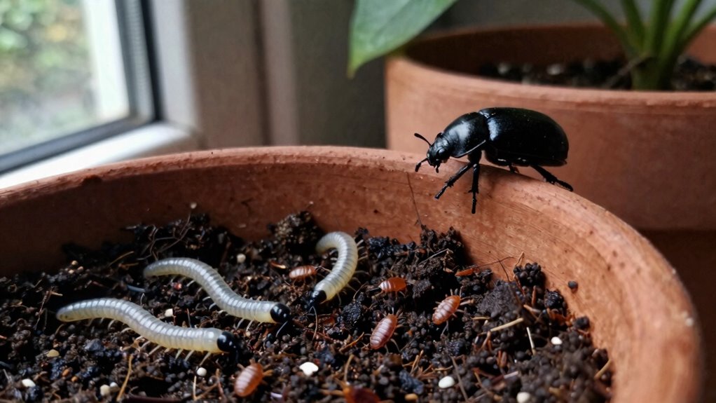 predatory mites and beetles