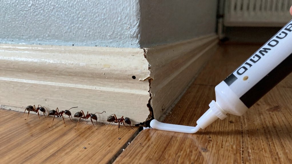 seal cracks with caulk