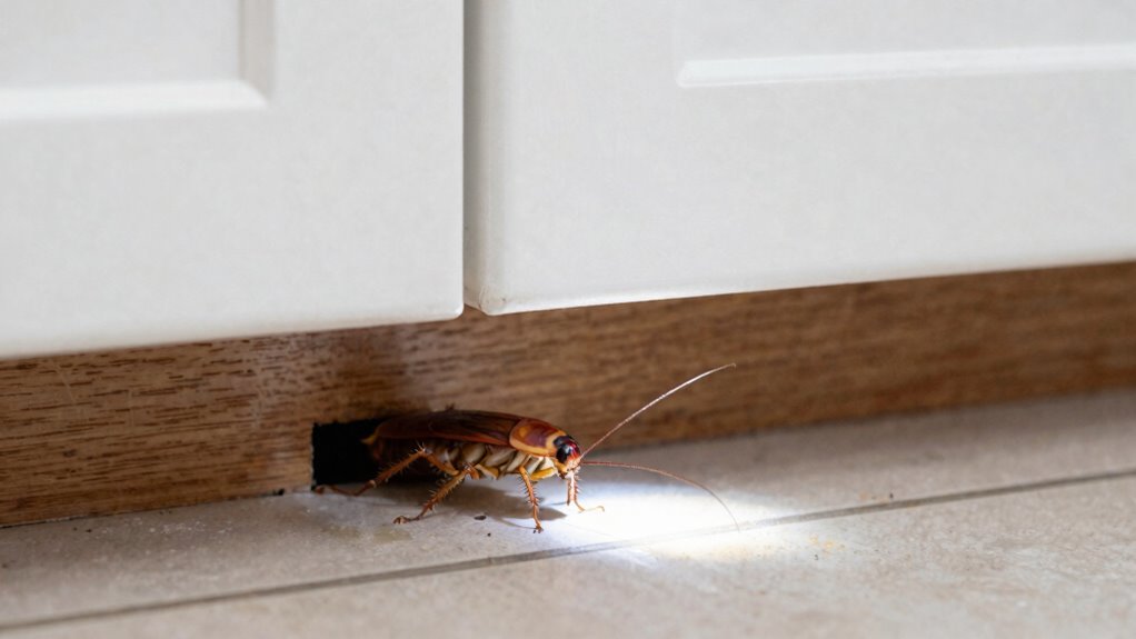 sealing cracks prevents roaches