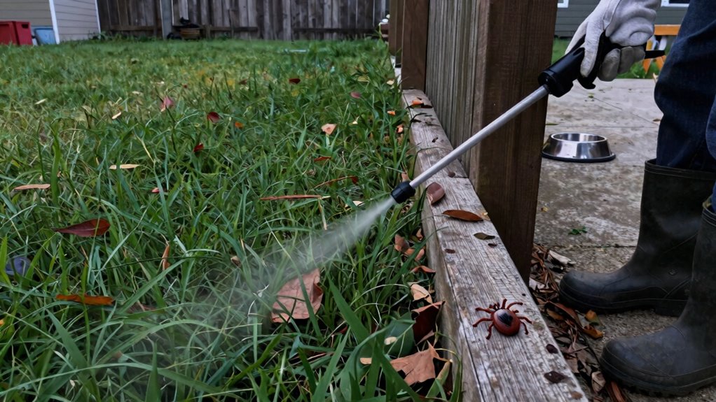targeted tick spray application