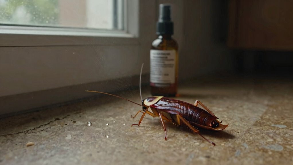 thyme oil kills cockroaches fastest