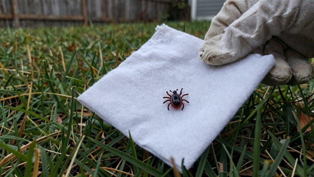 tick dragging yard inspection