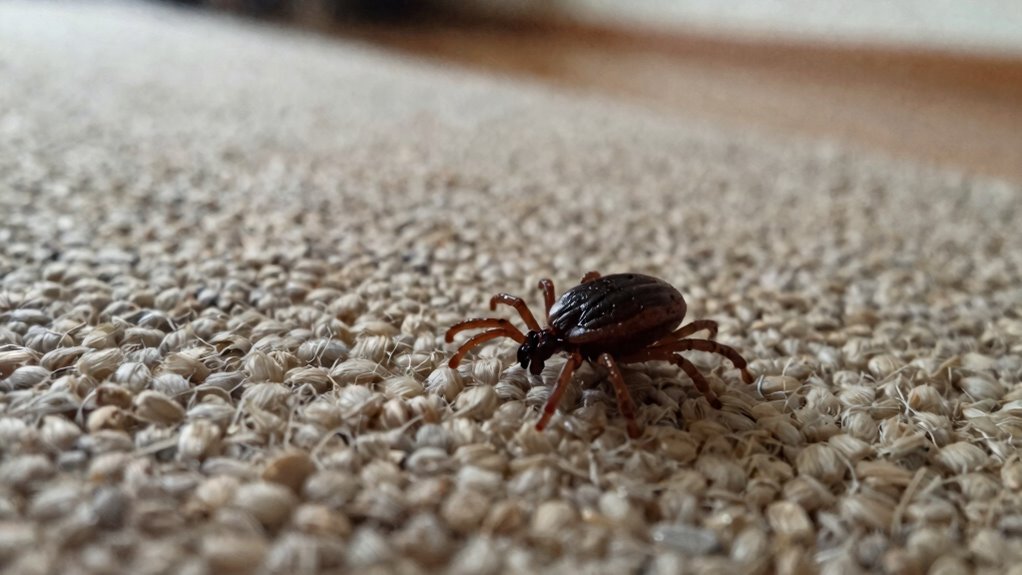tick survival on carpets