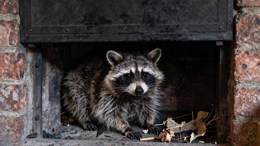 trapped raccoon decomposition horror